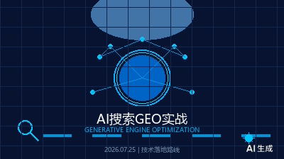 2026年7月25日：GEO生成式引擎优化的技术落地路线——从原理到实操的完整指